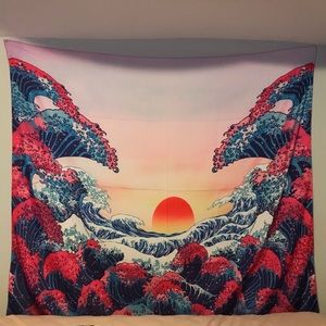 Sunset/Waves tapestry